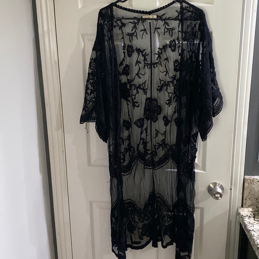 Black lace cover up